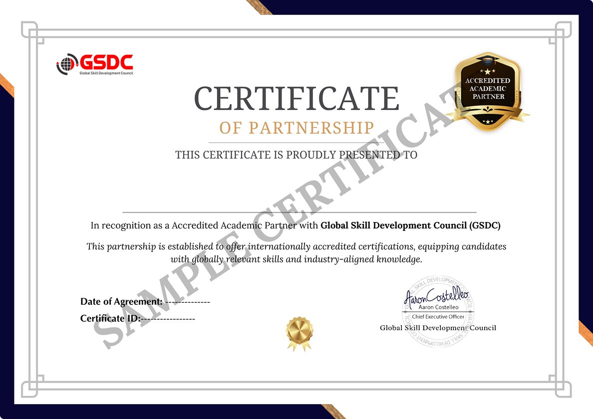 GSDC Certificate of Partnership